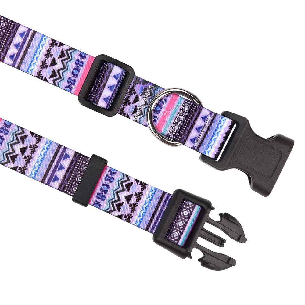 Mihqy collar with metal D-Rings and quick-release buckle for easy control.