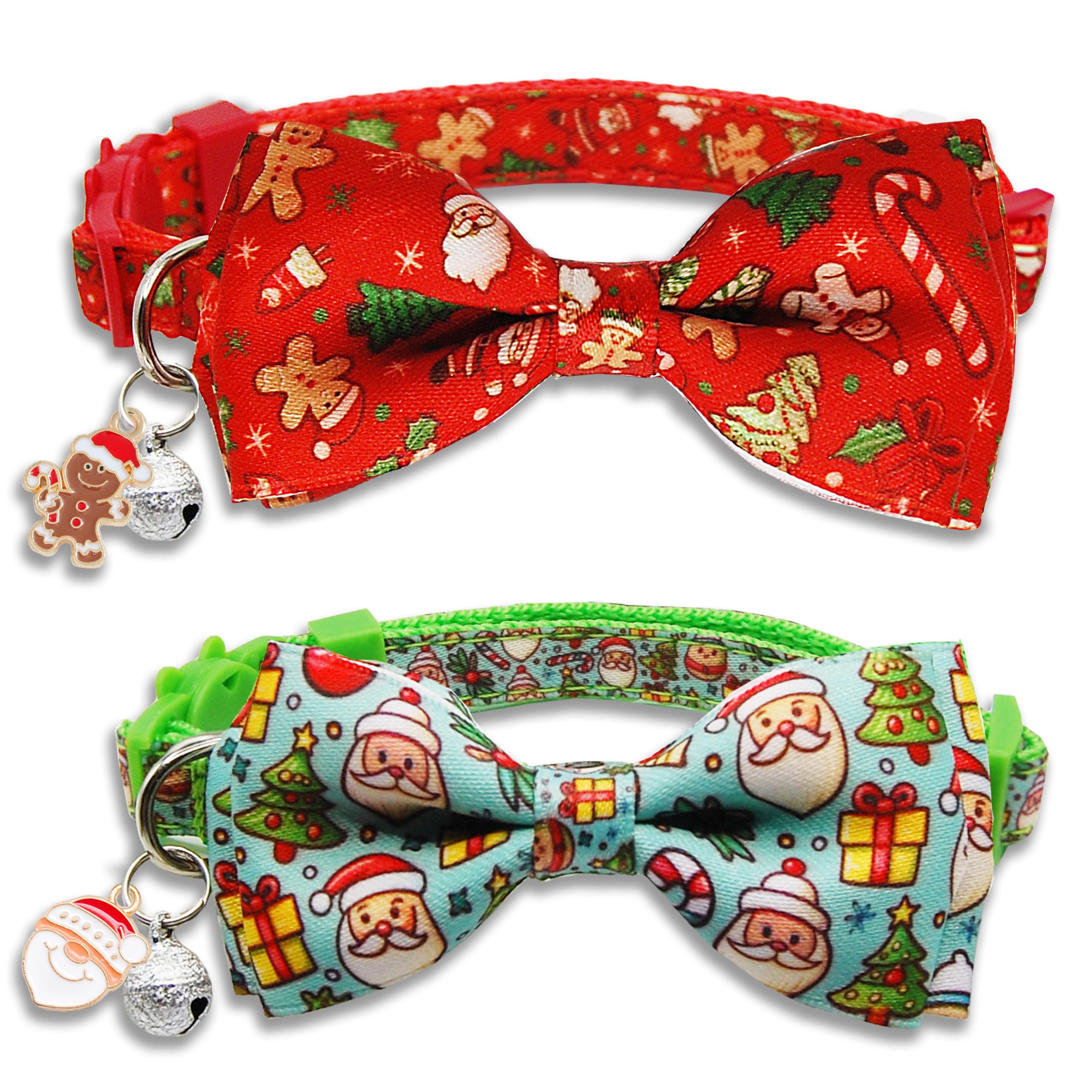 Miiemiu Christmas cat collar Santa design — festive look and safe wear