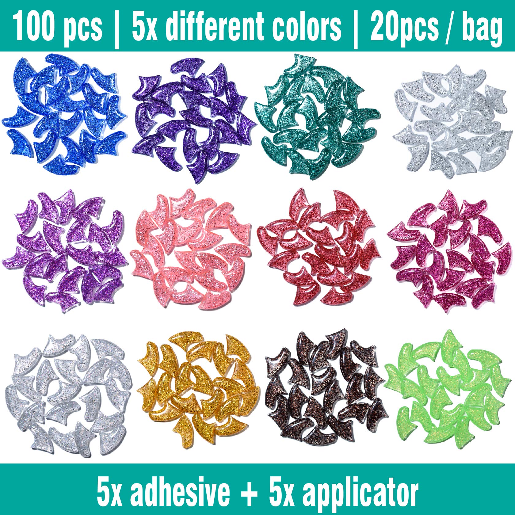 MiiOUU cat nail caps adhesives-and-applicators enable easy, neat application