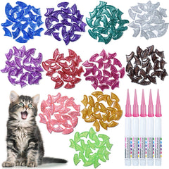 MiiOUU cat nail caps color-variety show glitter hues for stylish wear