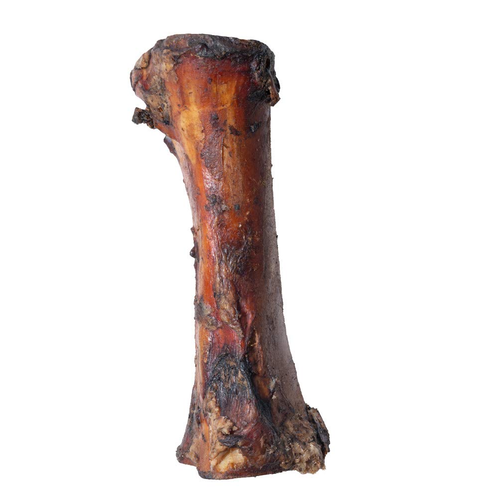Mika & Sammy's smoked beef marrow bone for large dogs—durable chew ideal for aggressive chewers.