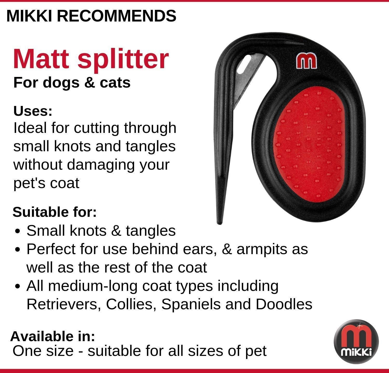 Mikki Matt Splitter cutting action demonstrates safe, precise small-mat trimming.