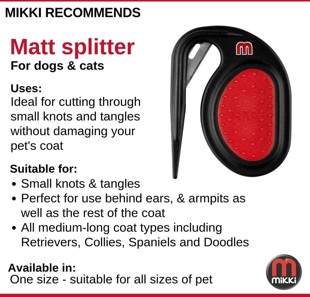 Mikki Matt Splitter cutting action demonstrates safe, precise small-mat trimming.