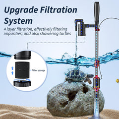 Mildhug fish tank cleaner 530GPH motor powers debris removal