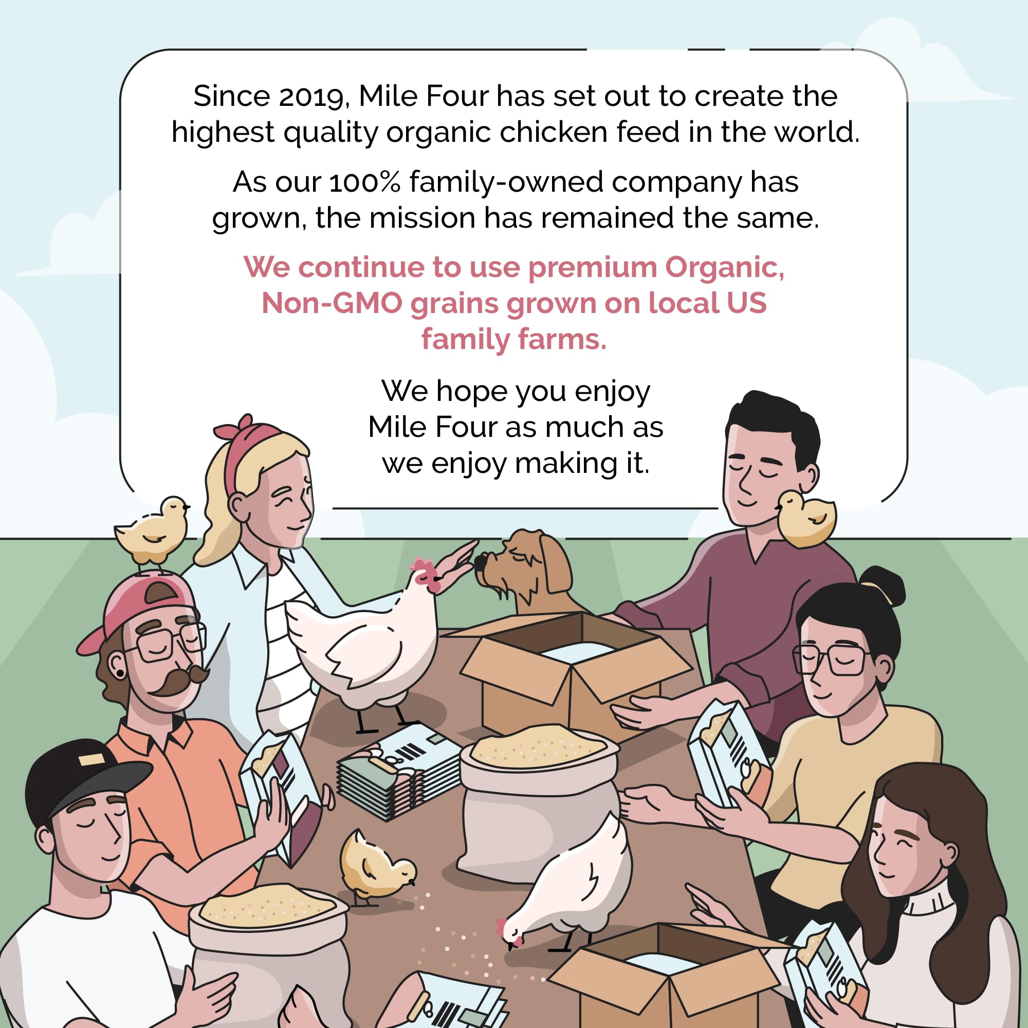 Mile Four poultry grit supports healthy egg production in layers.