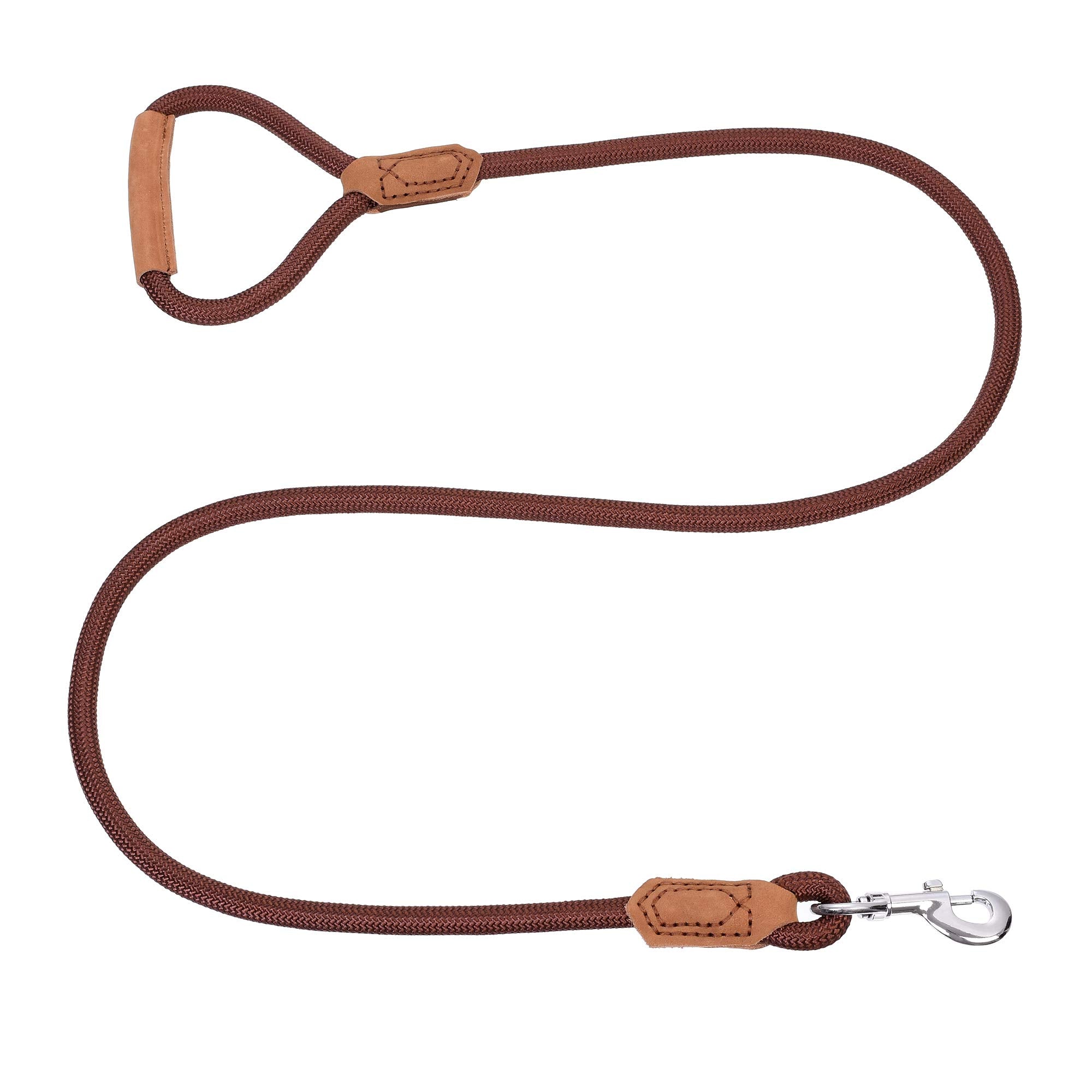 Mile High Life dark brown 6ft leash offering extra reach for outdoor adventures