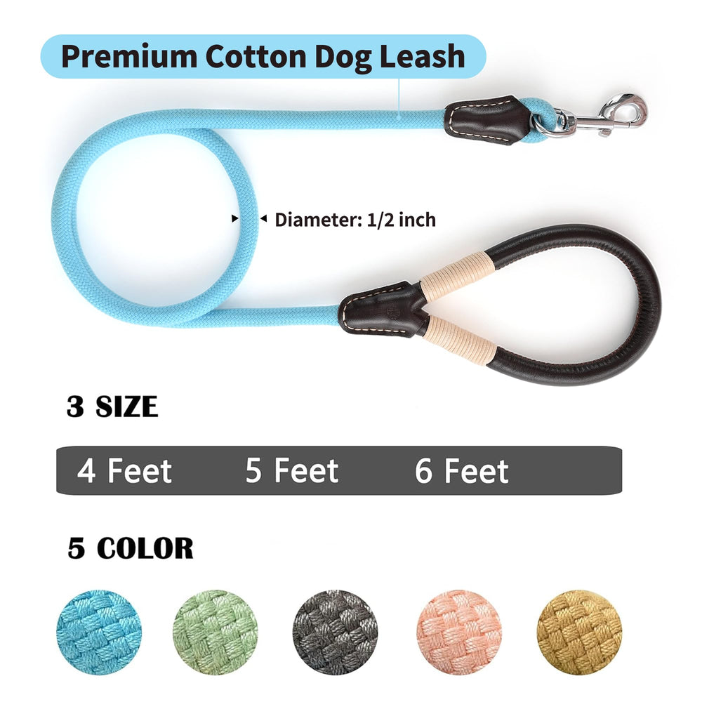 Mile High Life leash available in 1/2-inch width and 4-6 ft lengths for all breeds