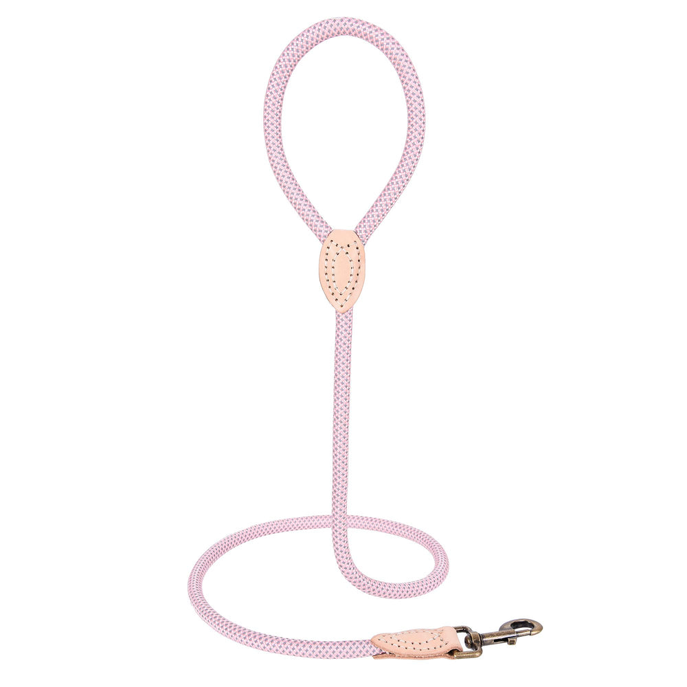 Mile High Life dog rope leash 4 ft pink 360° swivel prevents twisting