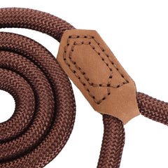 Mile High Life premium leather leash featuring a 360-degree swivel clip to prevent tangles