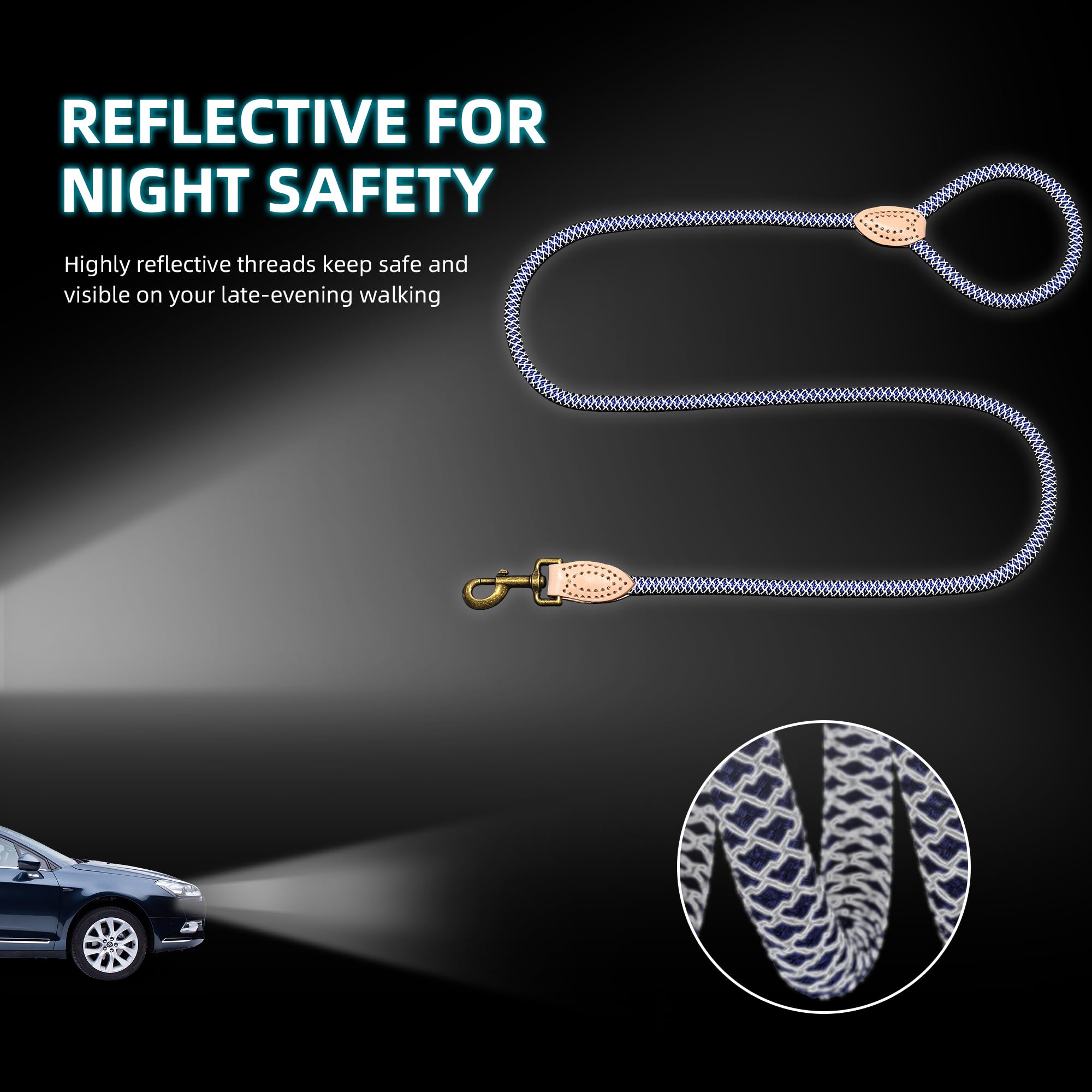 Mile High Life Reflective stitching along rope for improved visibility.