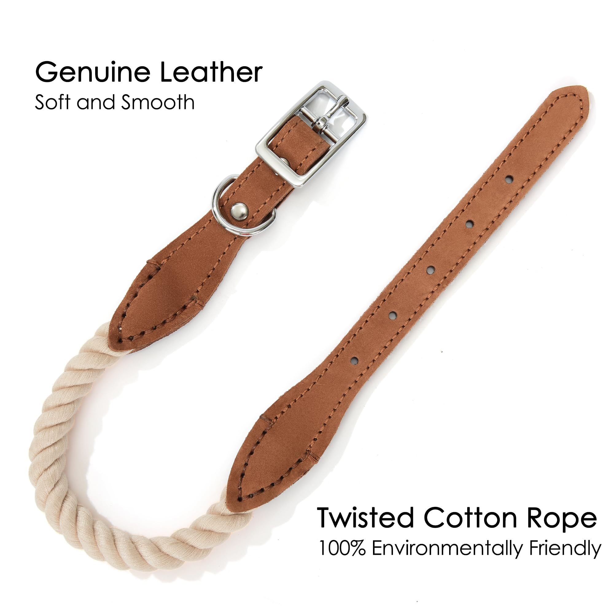 Mile High Life rope dog collar leash matching option for coordinated looks on walks.