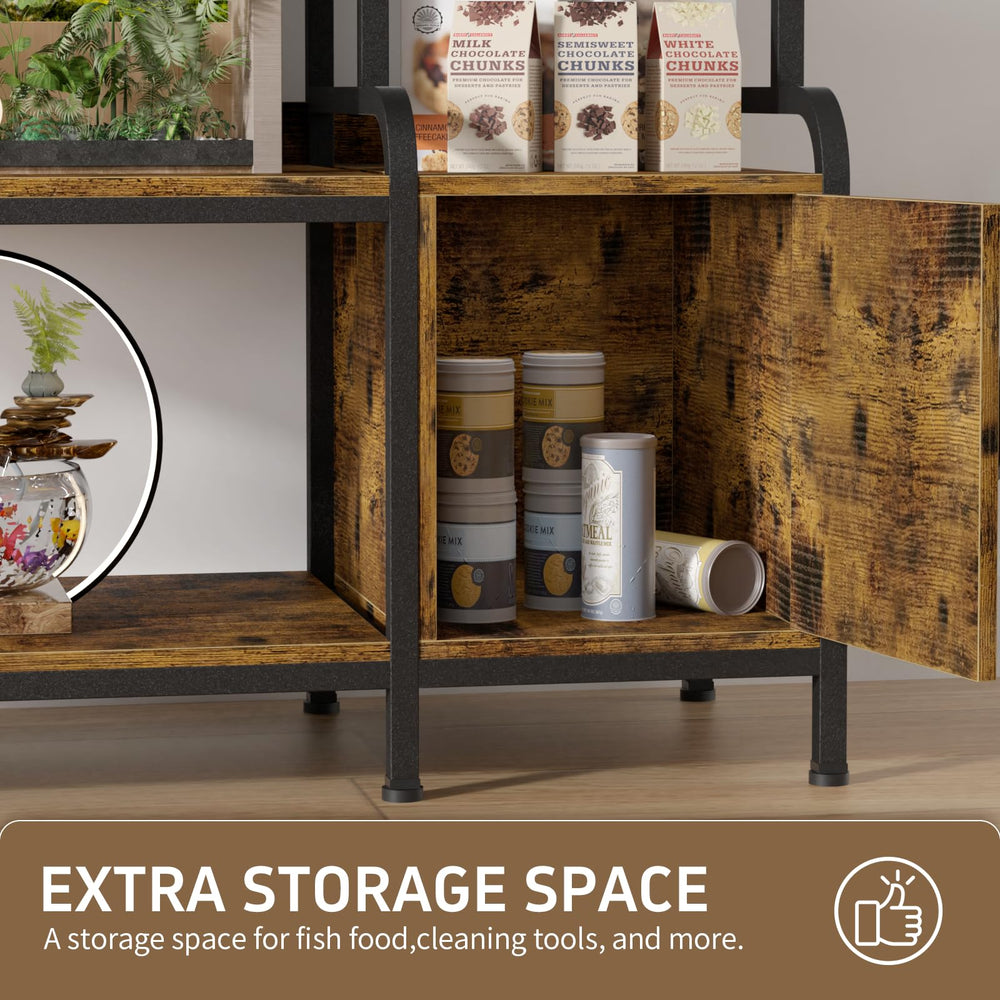 MILEFA retro brown-finish blends with decor for cohesive aqua-room styling.