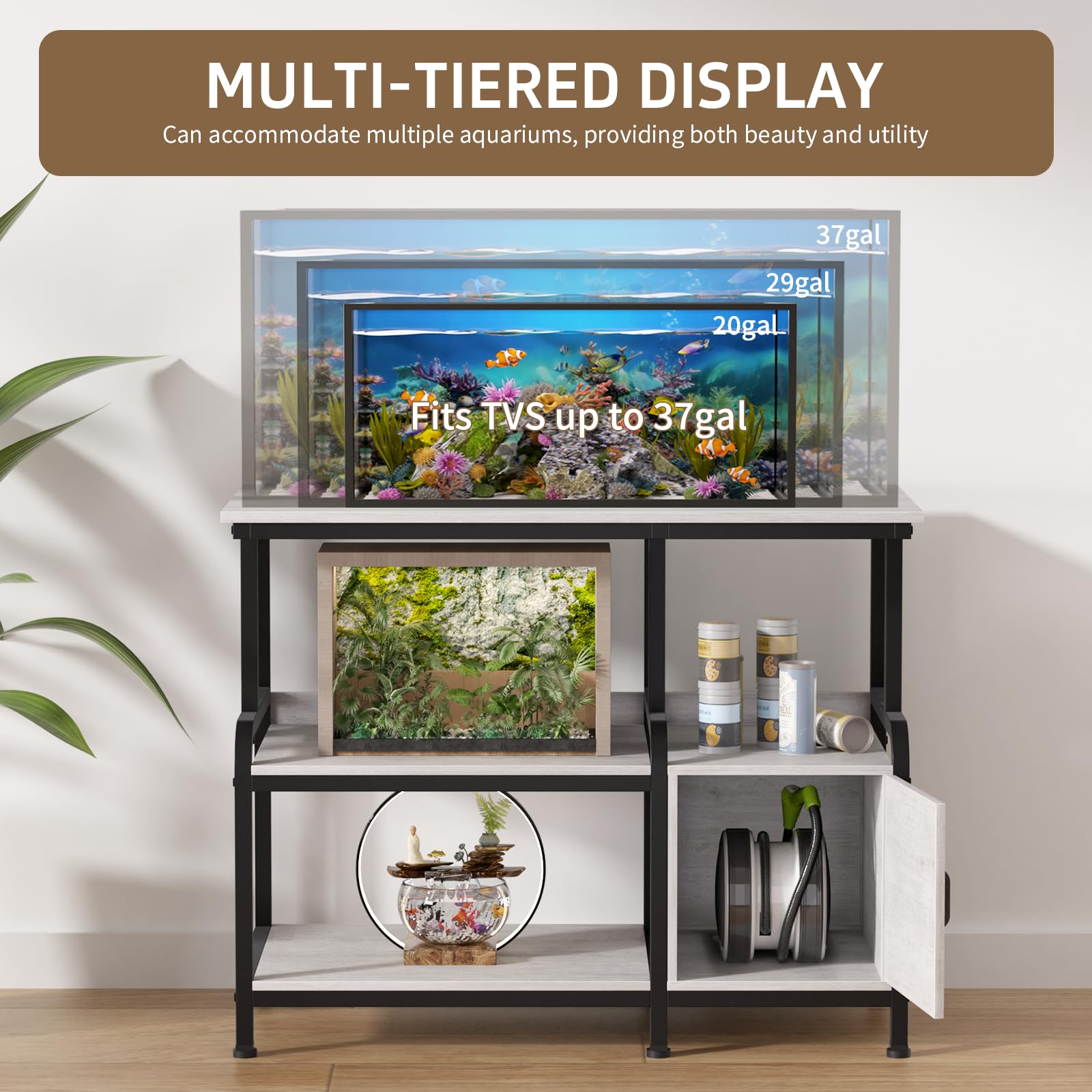 MILEFA stand dimension reference shows 36.8 by 15.7 by 31.5 inches