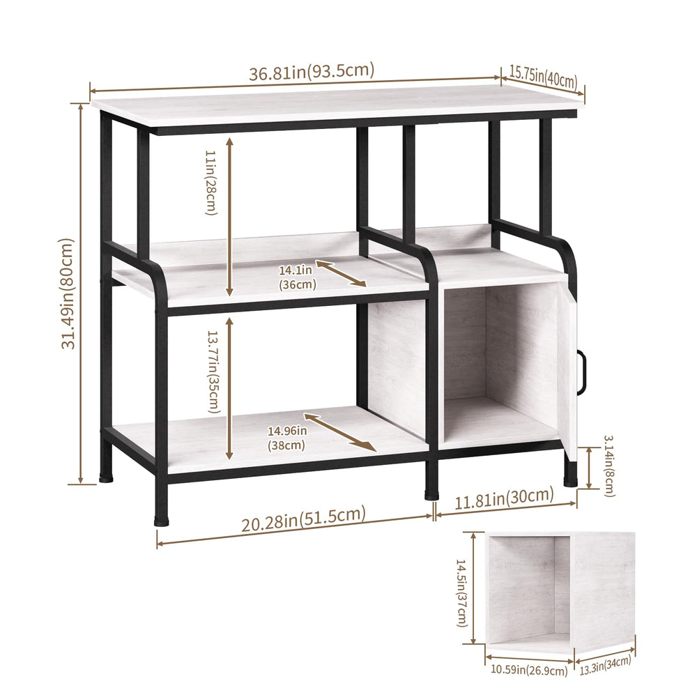 MILEFA stand three-level storage open-drawer emphasizes organized feeding gear and equipment