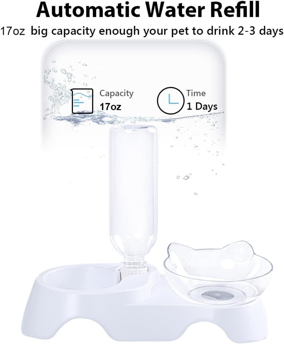 MILIFUN automatic waterer bottle keeps water topped up for pets throughout the day.