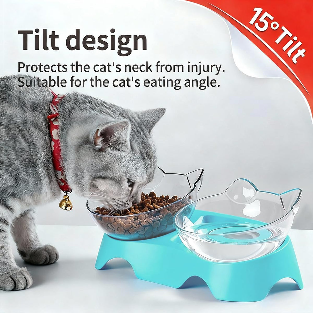 MILIFUN cat-bowls-double-dishes-water offers easy food and hydration access for small pets.