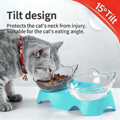 MILIFUN cat-bowls-double-dishes-water offers easy food and hydration access for small pets.