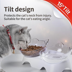 MILIFUN cat bowls dual food water setup lets pets eat and drink conveniently.