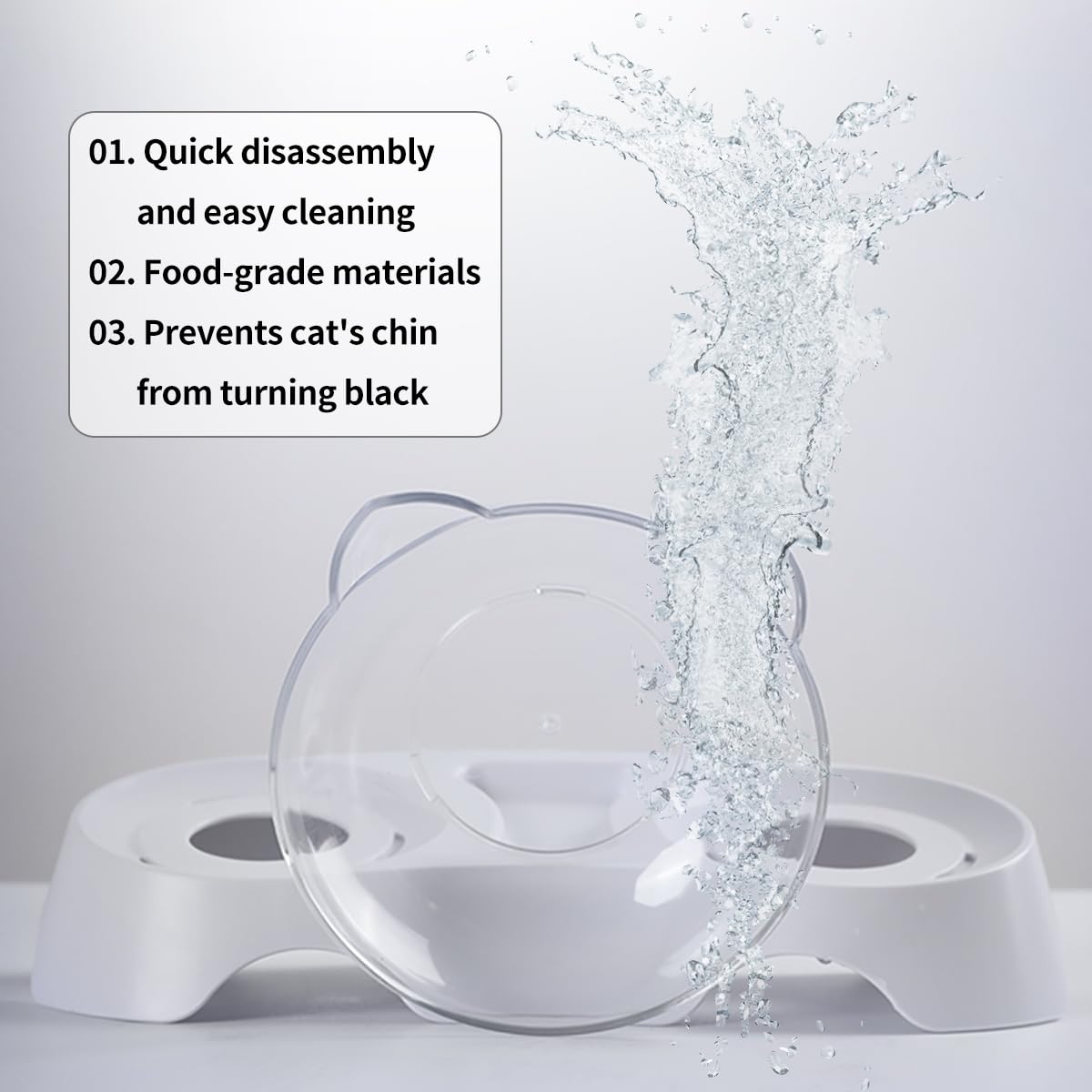 MILIFUN cat bowls kitten small-cat friendly size suits tiny pets.