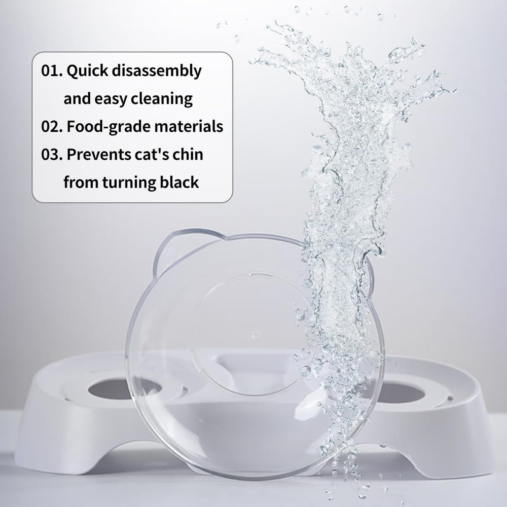 MILIFUN cat bowls kitten small-cat friendly size suits tiny pets.