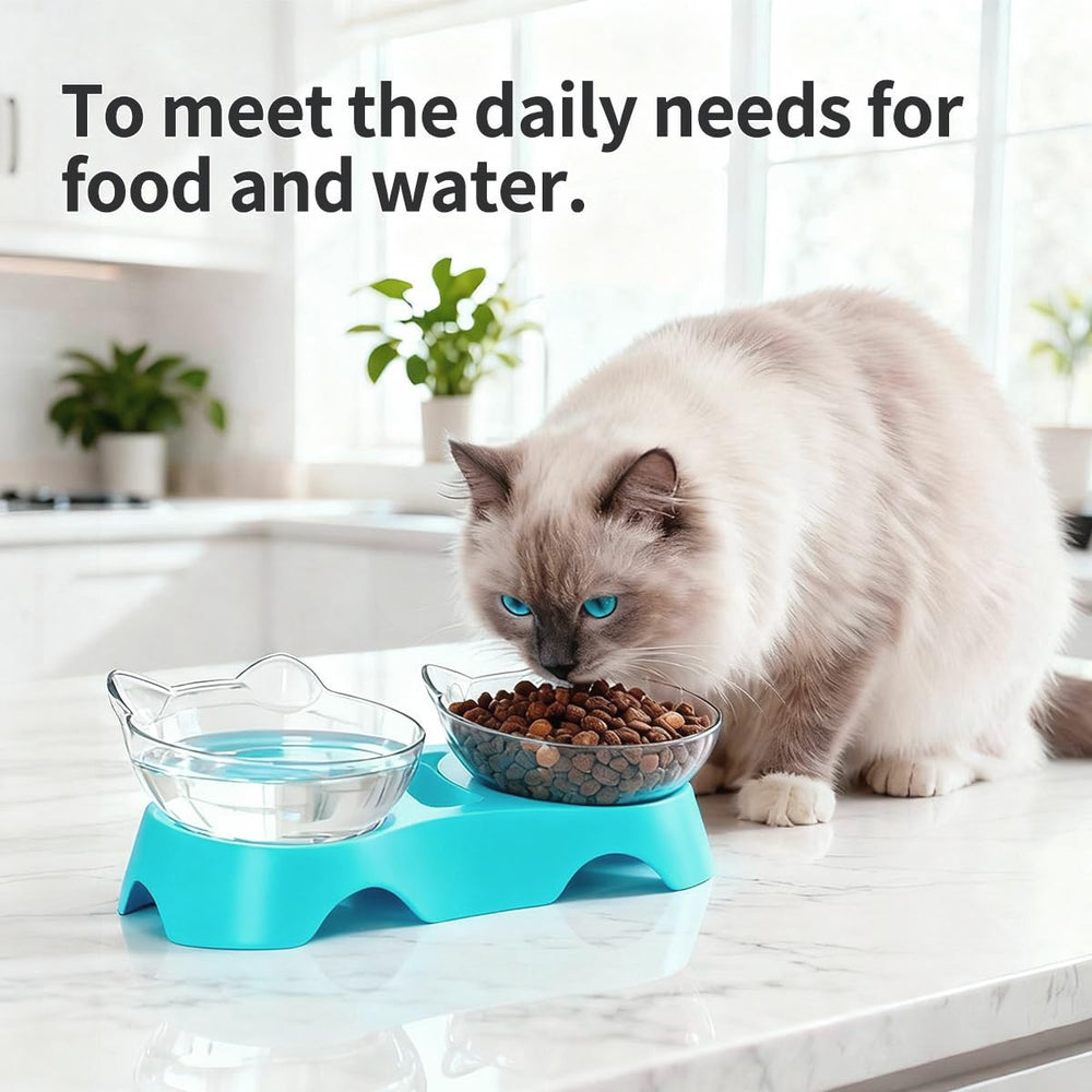 MILIFUN cat-bowls-orthopedic-base provides stable feeding for indoor pets.
