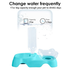 MILIFUN food and water bowls set for organized pet mealtime.