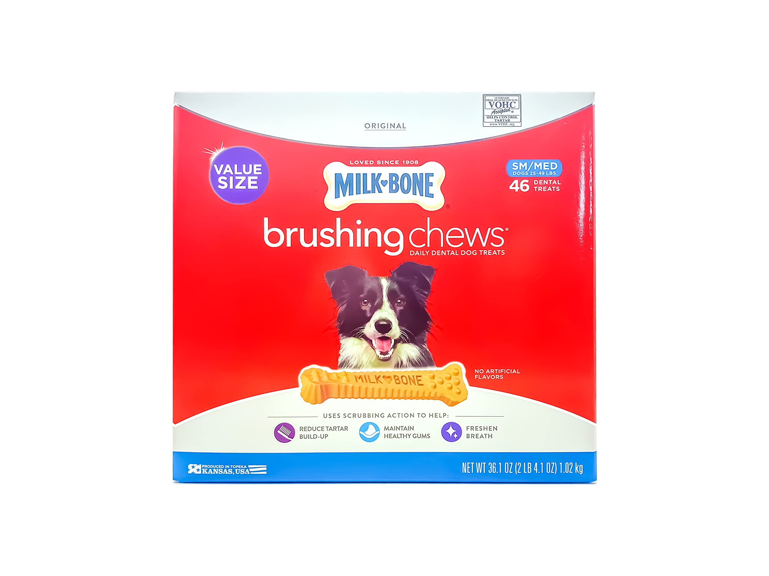 Milk-Bone Brushing Chews twist-bone closeup showing ridges that support daily dental care