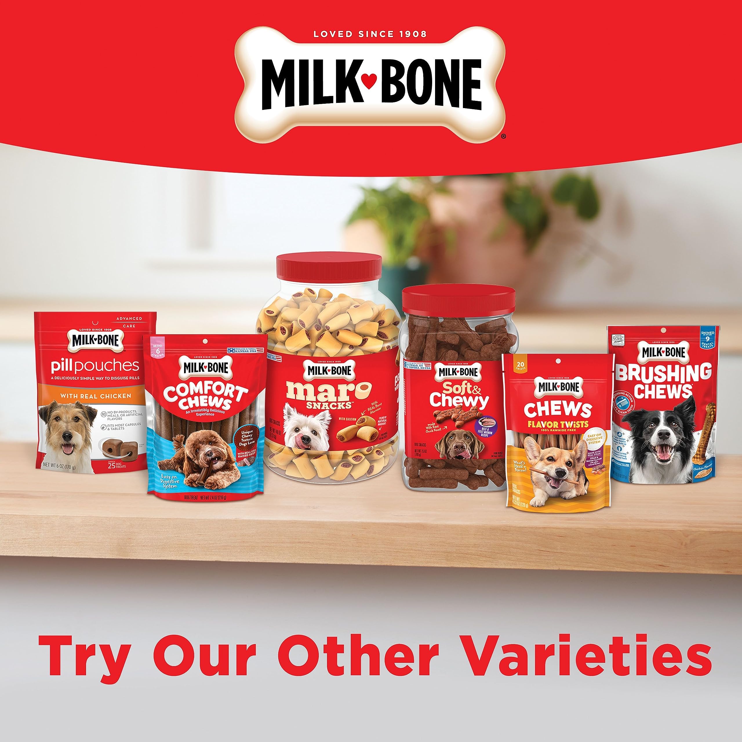 Milk-Bone Comfort Chews 16-count bag labeled for value