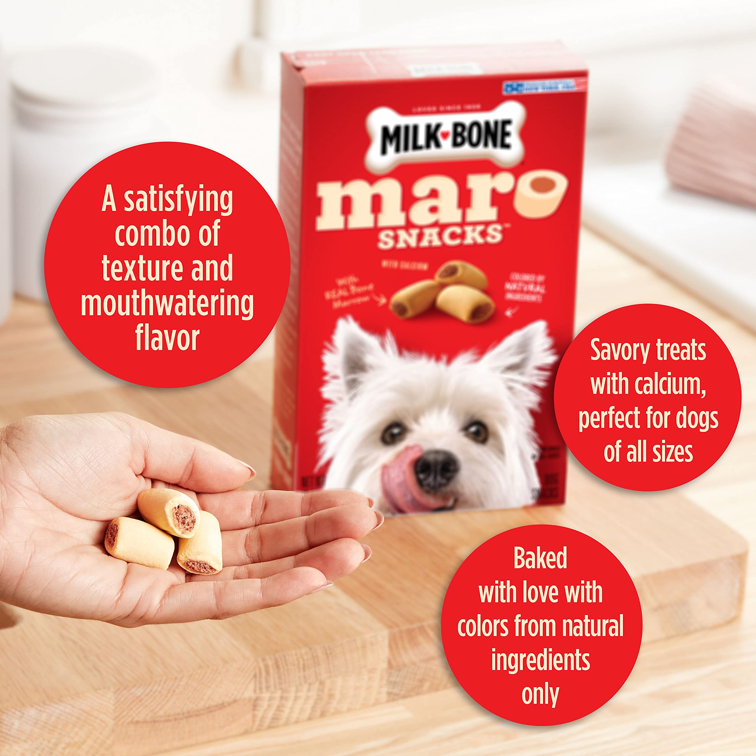 Milk-Bone MaroSnacks 10-calorie treat option ideal for training rewards