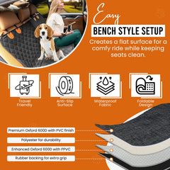 Millies Pet Care dog seat cover quick-install design enables fast setup.
