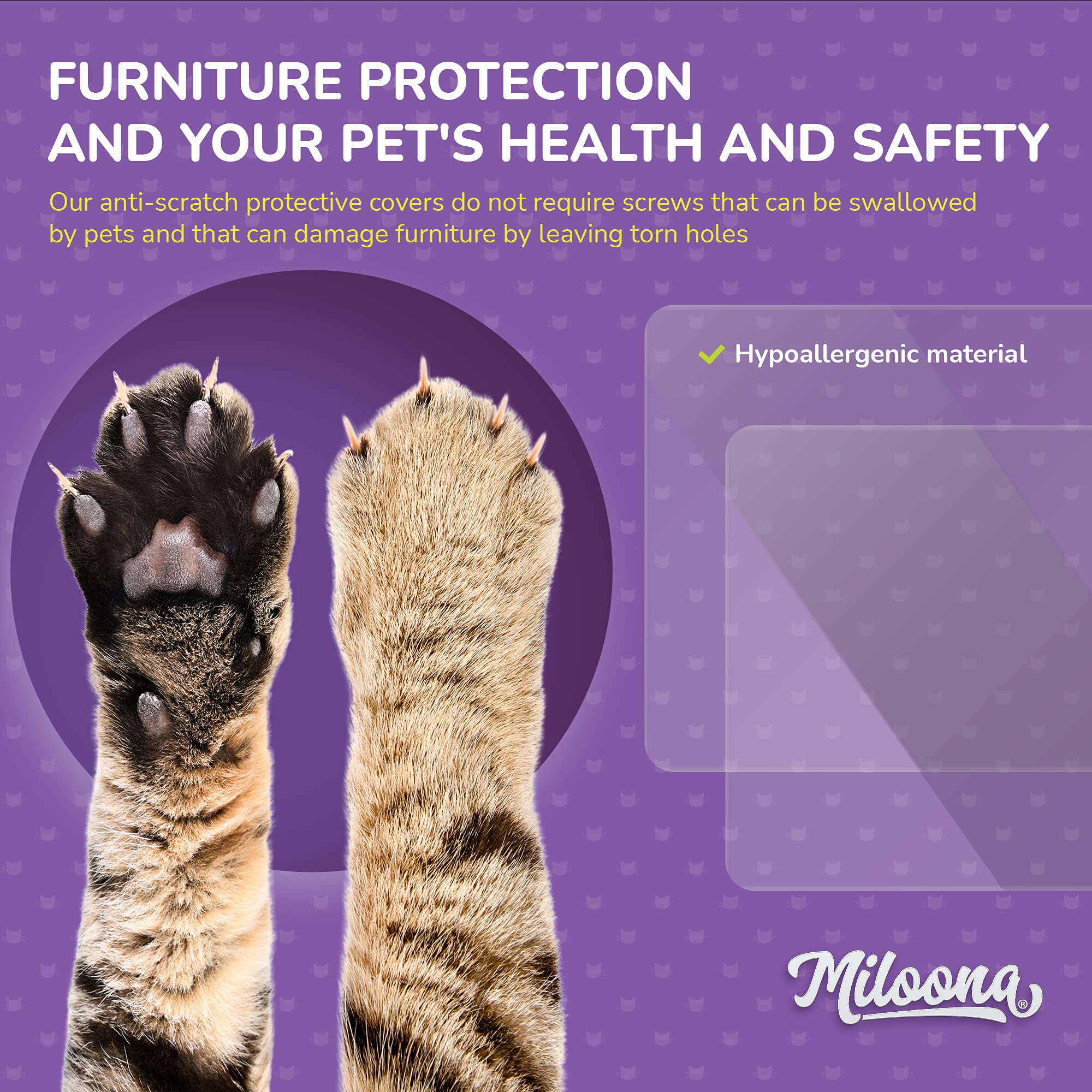 Miloona transparent protector sheets appear nearly invisible on furniture.