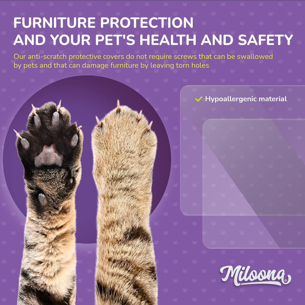 Miloona transparent protector sheets appear nearly invisible on furniture.
