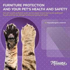 Miloona transparent protector sheets appear nearly invisible on furniture.