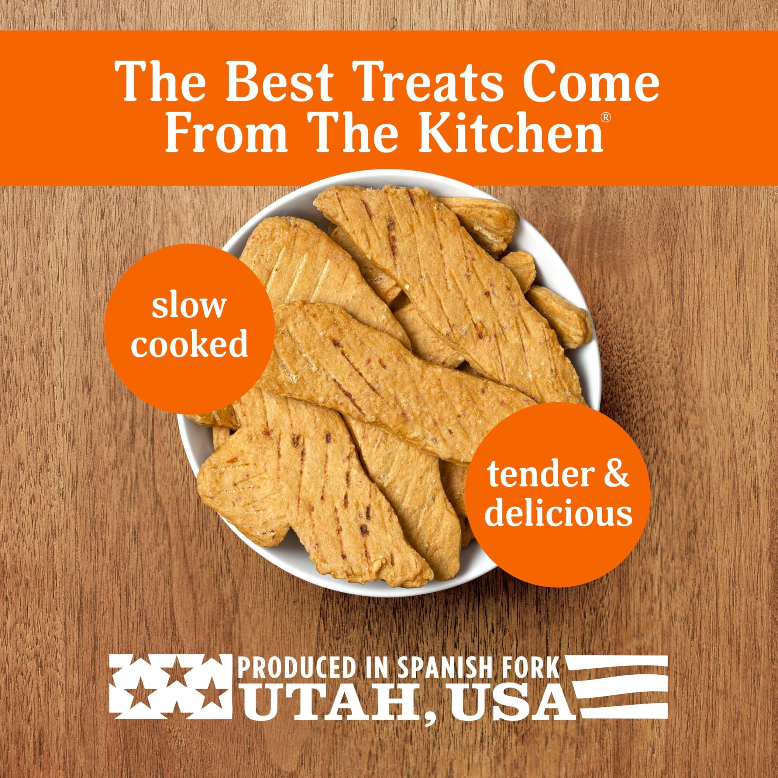 Milo's Kitchen chicken jerky strip no meat by-products ensures simple nutrition
