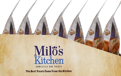 Milo's Kitchen Simply Chicken Jerky training reward shot for quick cues.