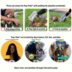 Milunova Pupr Pals crinkly tail provides sensory enrichment during playtime