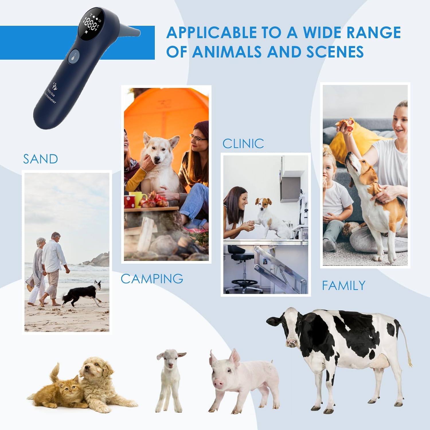 Mindpet-Med stores up to 12 readings for temperature history.