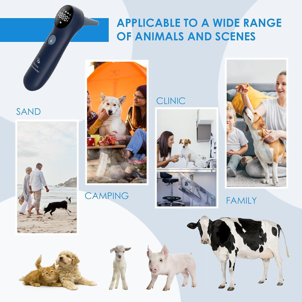 Mindpet-Med stores up to 12 readings for temperature history.