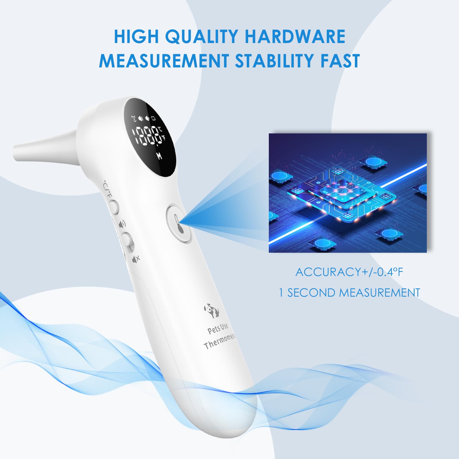 Mindpet-med cf-switch-key allows quick unit changes and silent mode.