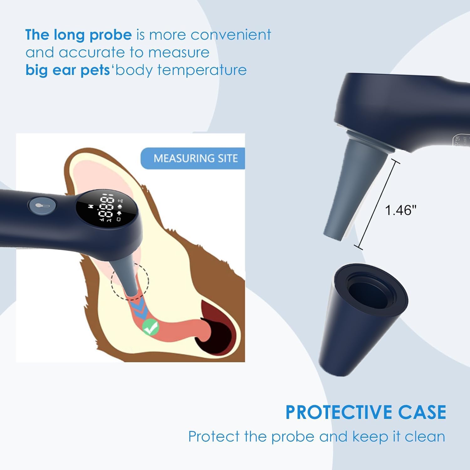Mindpet-Med delivers a 1-second reading for fast temperature checks.