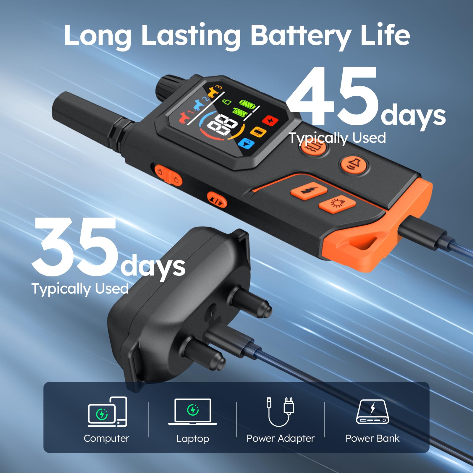 Ming Yun rechargeable battery collar lasts days between charges