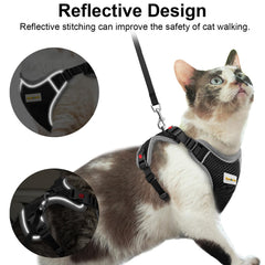 MingXpets adjustable sizes XXS-XS-S, snug fit reduces slipping for small to large cats.