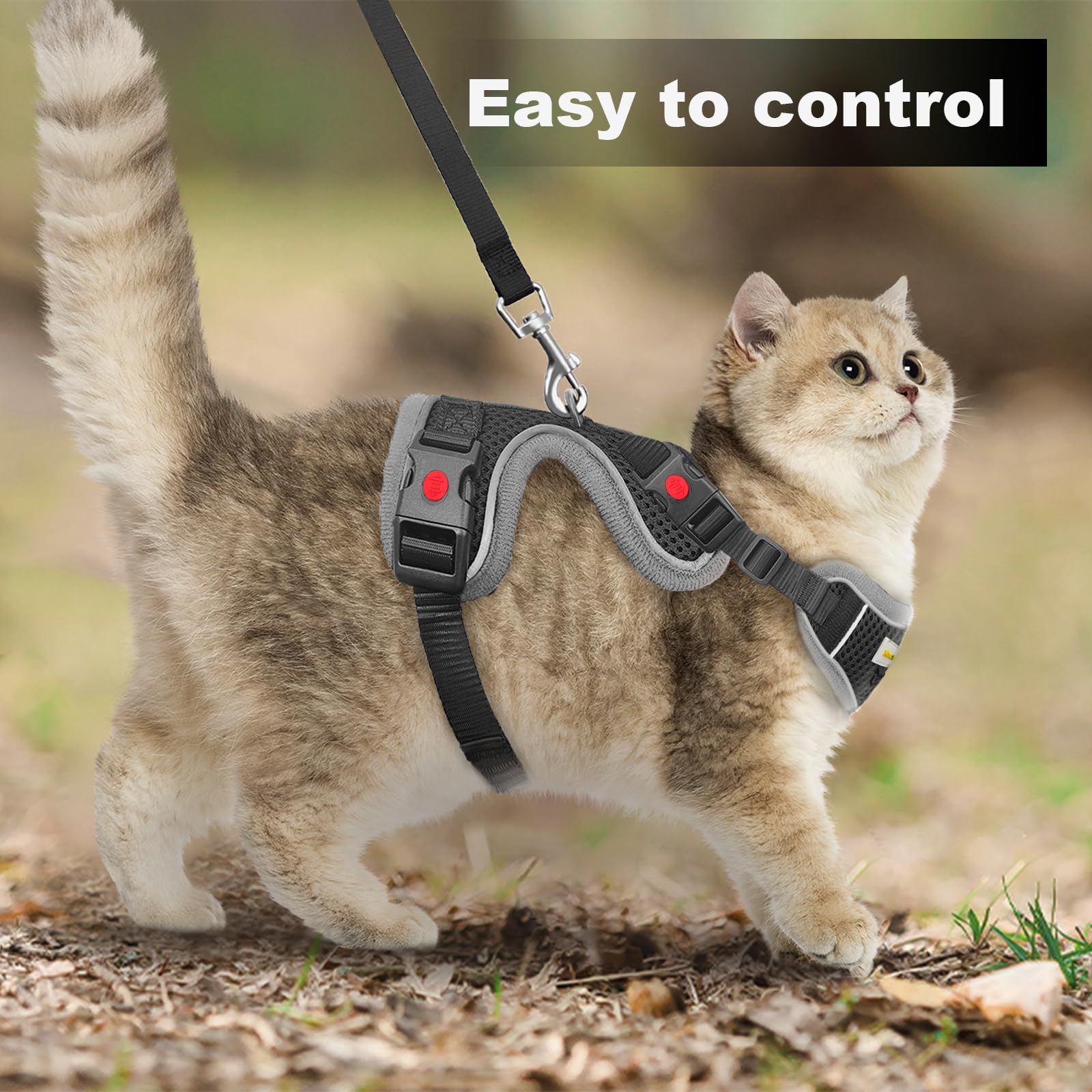 MingXpets neck-release design makes putting on the harness easy and safe