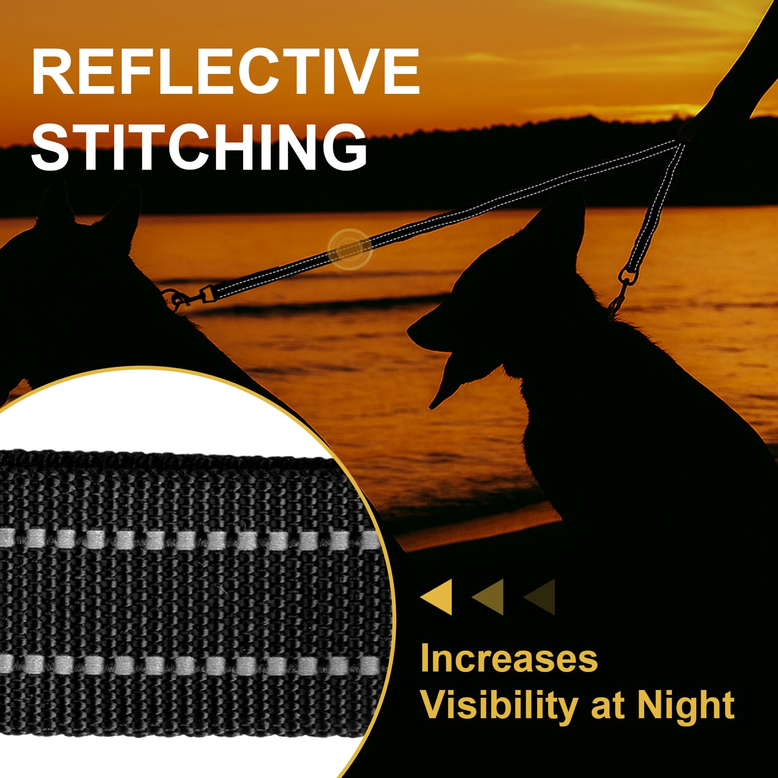 MingXpets chew-proof nylon strap offers lasting durability and easy cleaning.