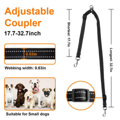 MingXpets double dog leash provides independent control for two dogs at once.