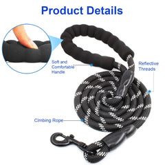 MingXpets sponge handle provides soft, sweat-absorbing grip for long walks.