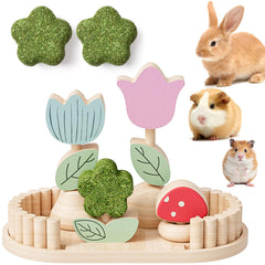 mini&moe hamster chew toy landscape provides safe gnawing and mental stimulation for small pets.