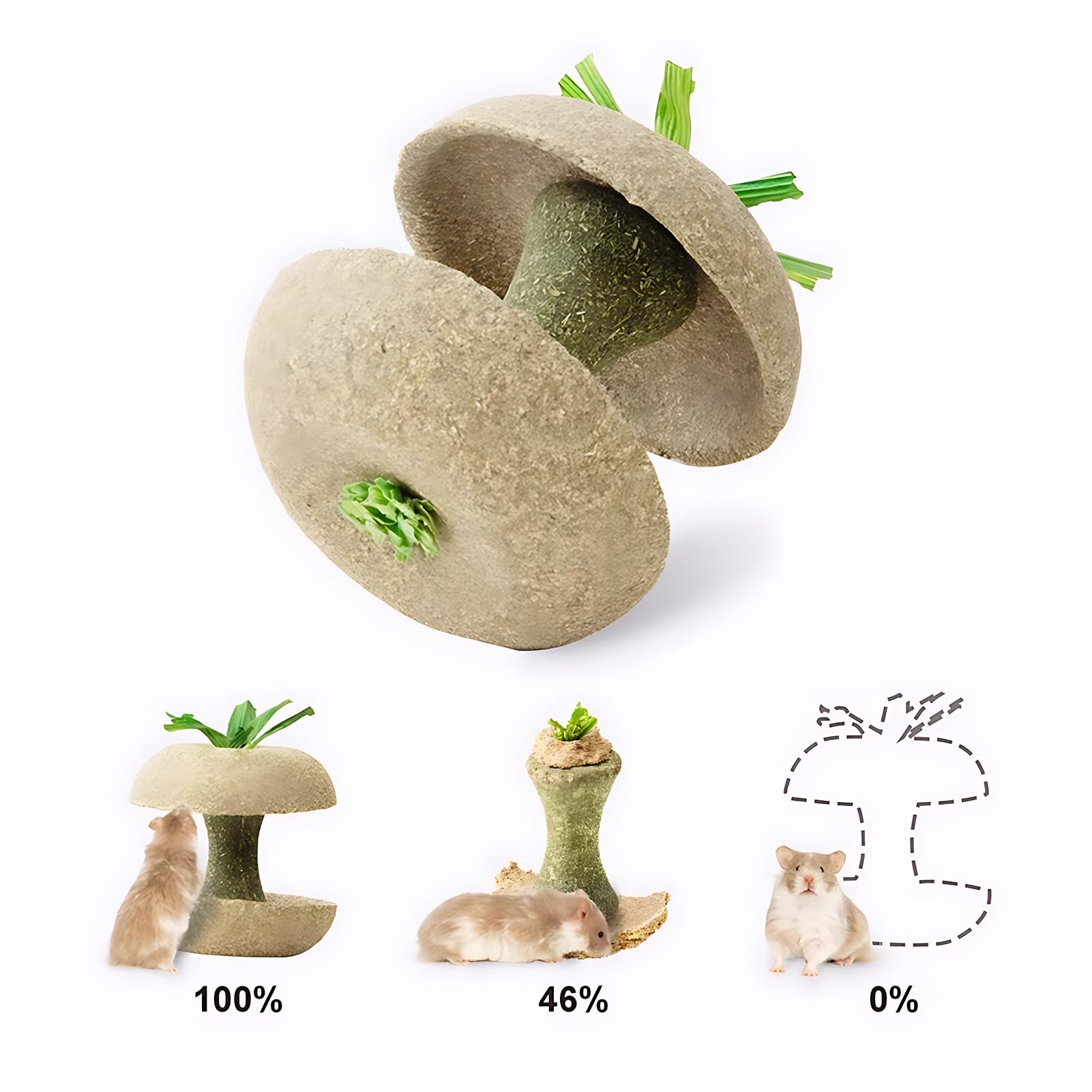 mini&moe 3.1in apple-core accessory fits small animal cages