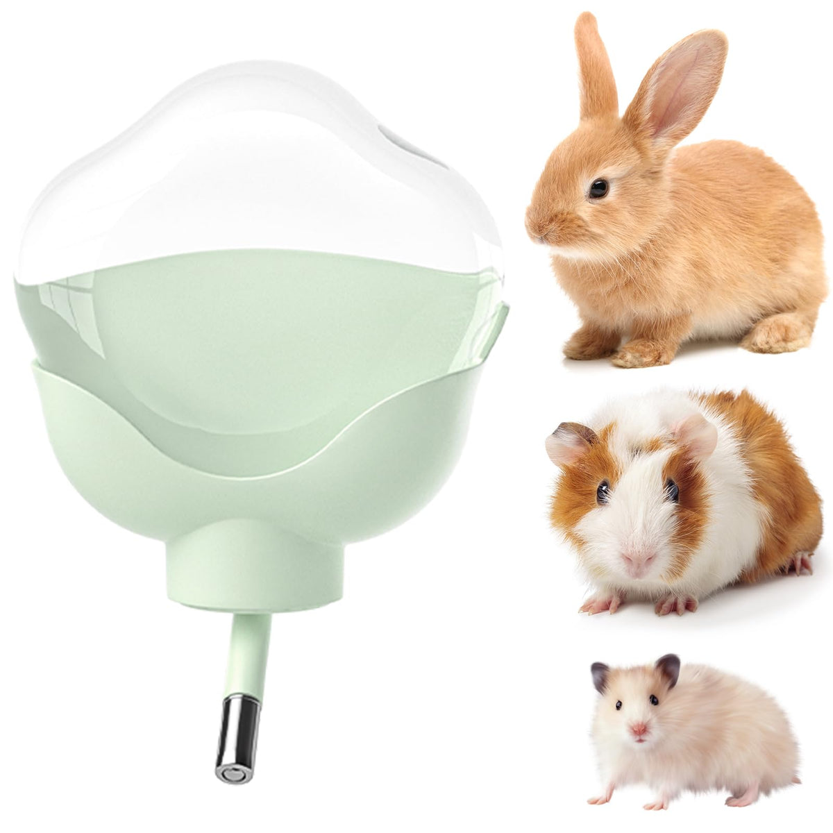 Mini&MoE guinea-pig water bottle no-drip with 500ml capacity keeps pets hydrated daily.