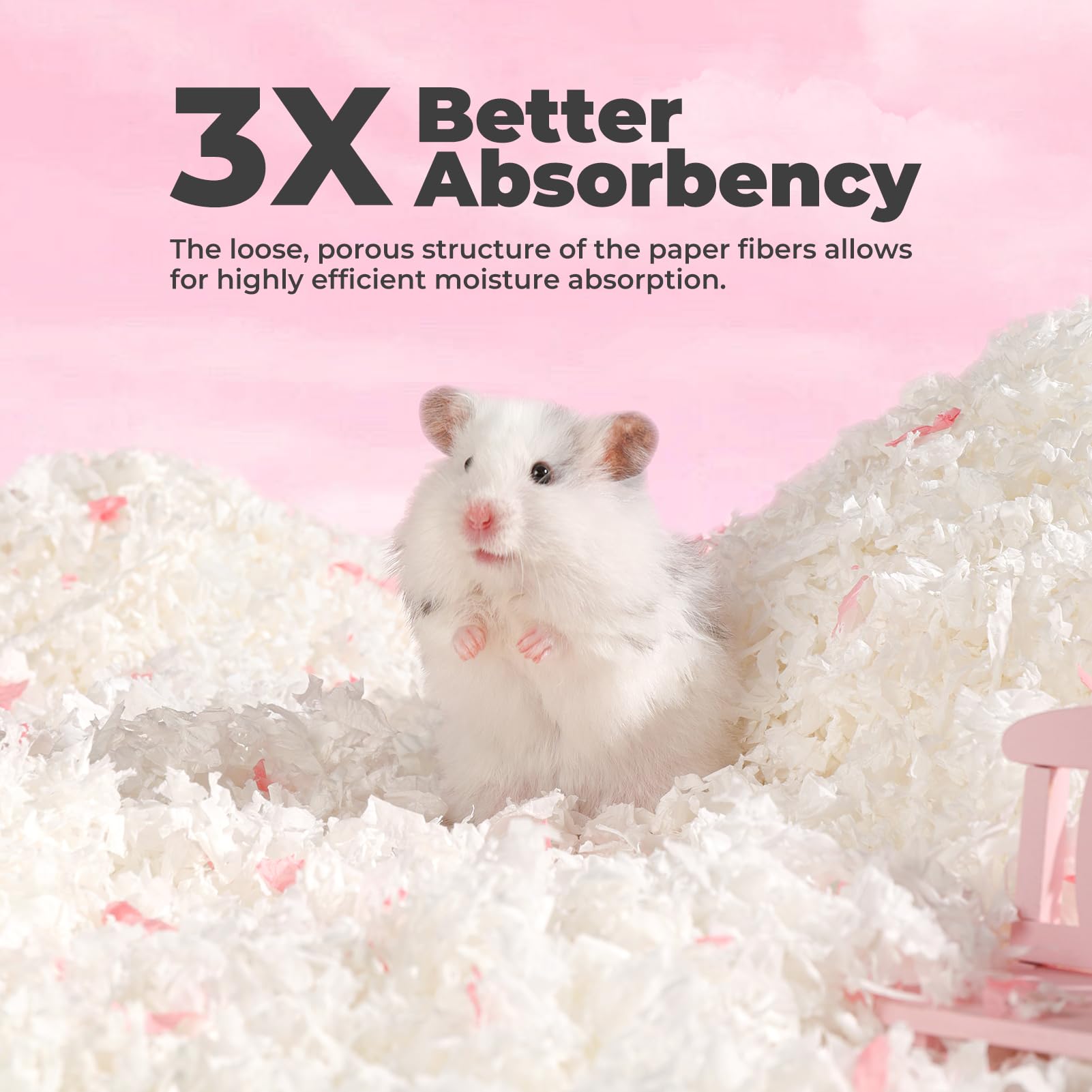 mini&moe hamster bedding absorbent for quick moisture absorption and dry bedding